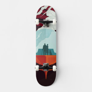 Skateboard Poster Espace Rétro Mission Cassini À Saturne