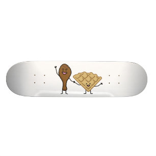 Skateboard Poulet et gaufres américains et cuisine du sud