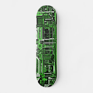 Skateboard Poulet frit au volant en vert