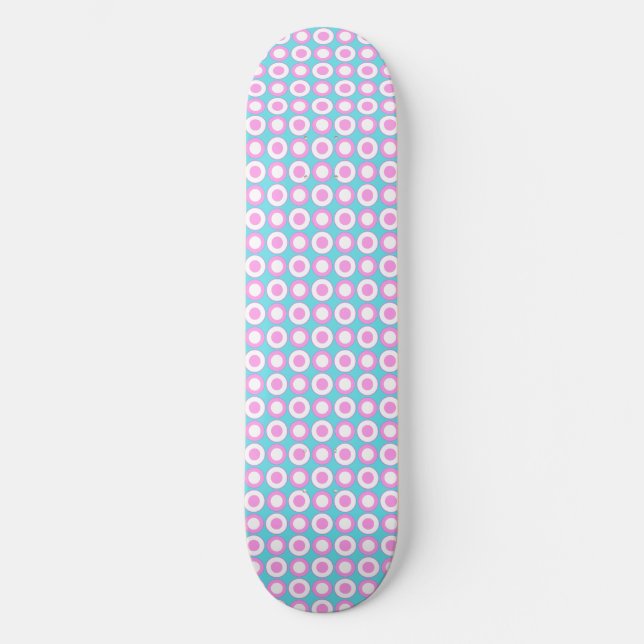 Skateboard Poussettes Mazipoodles Polka Dot Donuts - Bleu Ros (Recto)