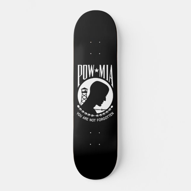 Skateboard POW MIA Héros militaires américains Prisonniers de (Recto)