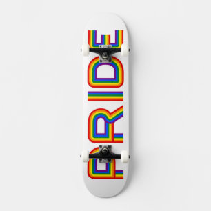 Skateboard Pride Rainbow Letters