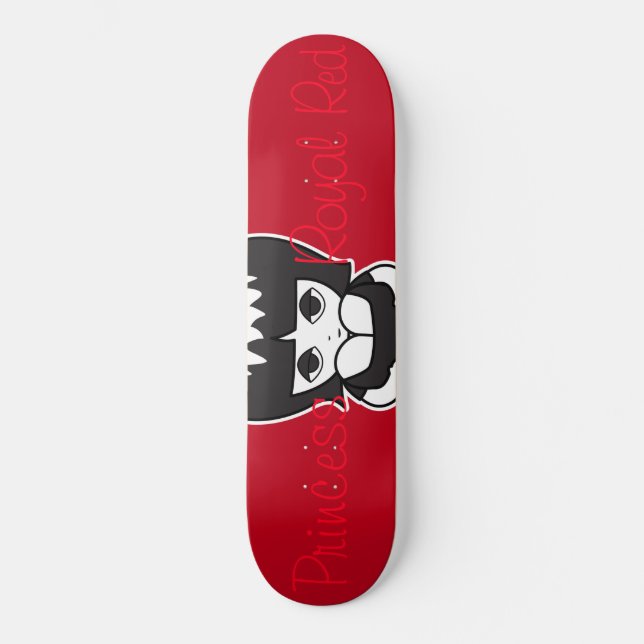 Skateboard Princesse sur Royal Red (Recto)
