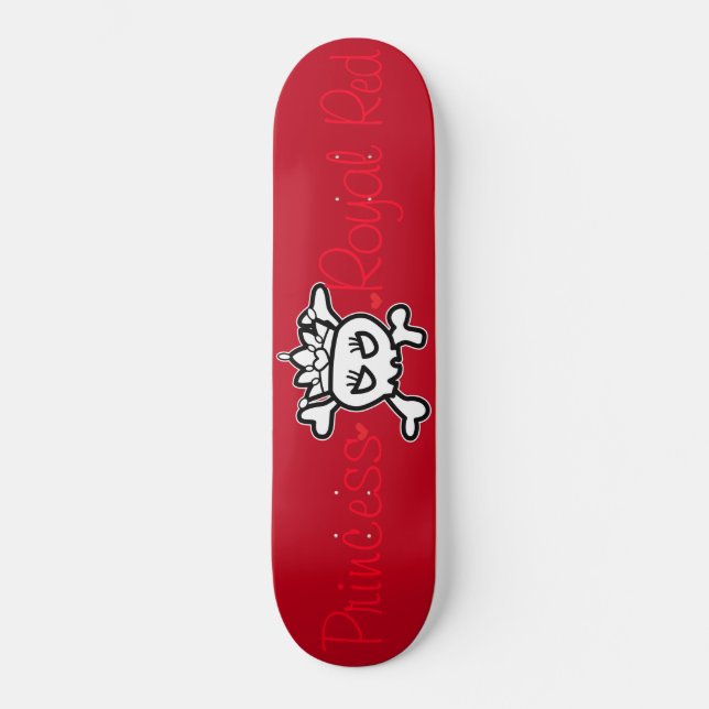 Skateboard Princesse Tiara sur Royal Red (Recto)