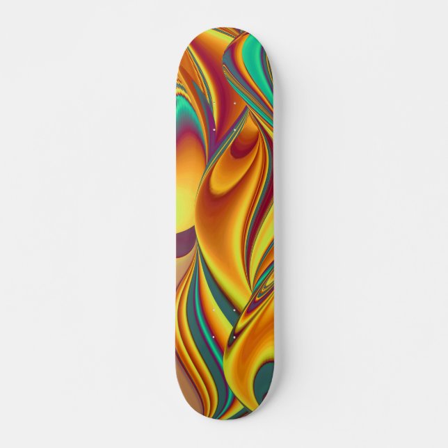 Skateboard Printemps Été Automne Fleurs Magie (Devant)