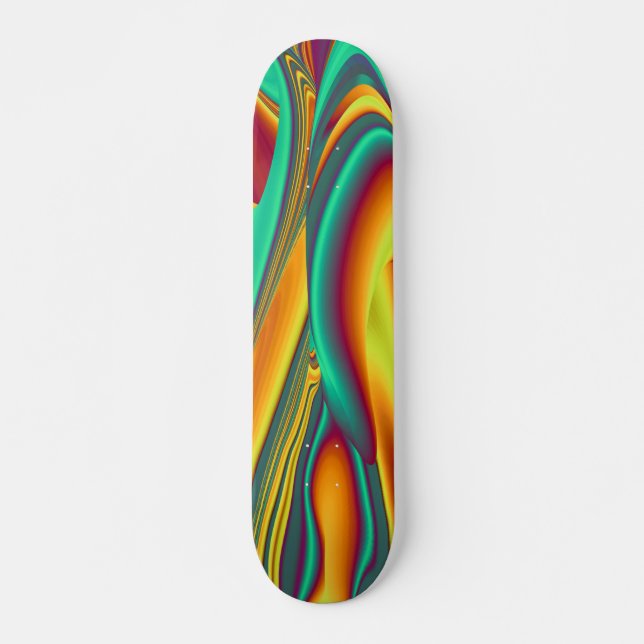 Skateboard Printemps Été Automne Fleurs Magie (Devant)