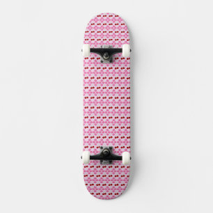 Skateboard Printemps rose Fleur de cerisiers et cerises à mot