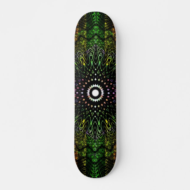 Skateboard Prisme triangulaire tribal (Devant)