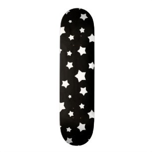 Skateboard Profil sous convention astérisque noir et blanc
