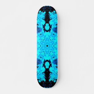 Skateboard Psychedelic Hippie Blue and Black