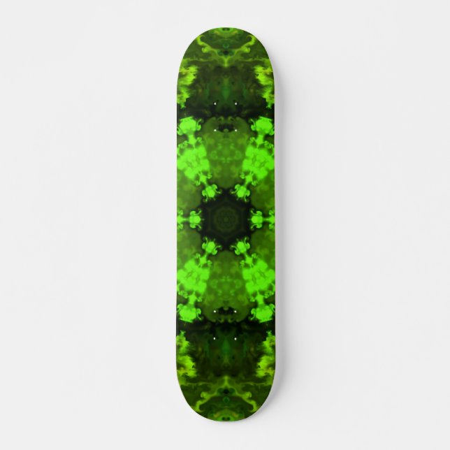 Skateboard Psychédélique Hippie Vert (Devant)