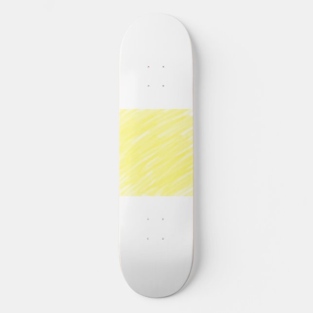 Skateboard publicité jaune pastel personnalisée couleur solid (Recto)