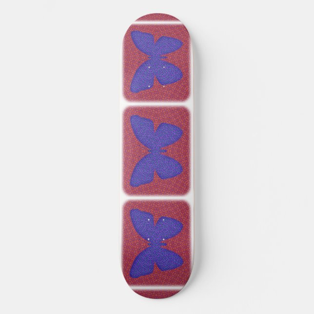 Skateboard Purple and Red Butterfly (Recto)