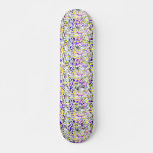 Skateboard purple and yellow splatter and paint drip