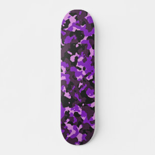 Skateboard Purple camouflage pattern
