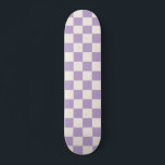 Skateboard Purple Check, Checkerboard Pattern, Checkered<br><div class="desc">Pattered Checkered - purple and cream white checkerboard.</div>