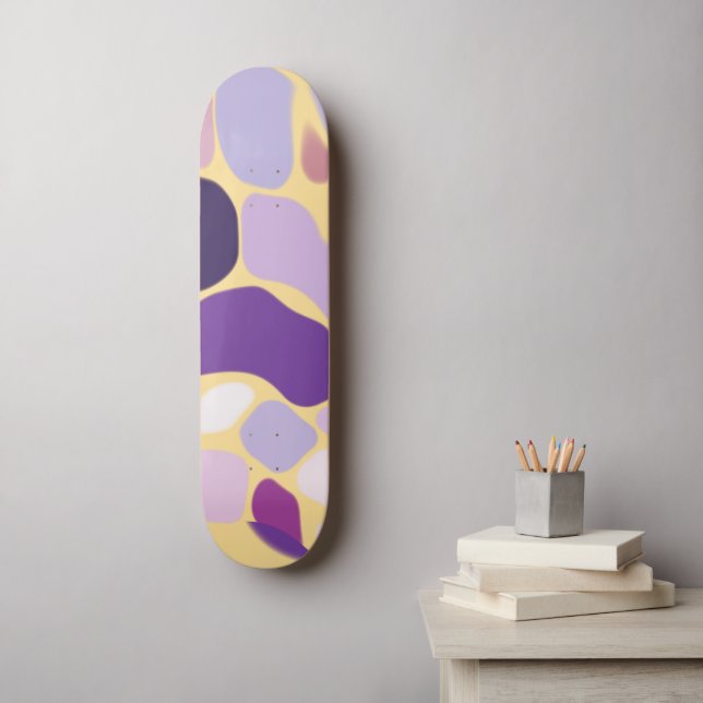 Skateboard Purple et or (Art mural)