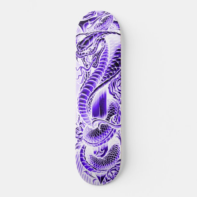 Skateboard Purple Japanese Street Cobra Classic Skate Deck (Recto)