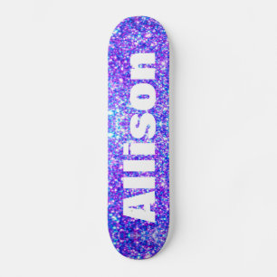 Skateboard Purple Parties scintillant Faux Filles Personnalis