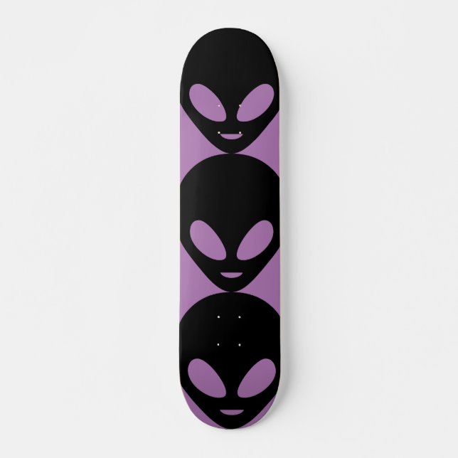 SKATEBOARD PURPLE SKATEBOARDS COOL ALIEN (Devant)