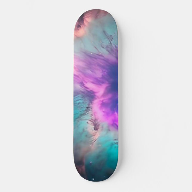 Skateboard Purple Turquoise Galaxy Nebula Dream #1 (Recto)