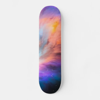Skateboard Purple Turquoise Galaxy Nebula Dream #1