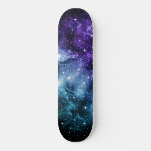Skateboard Purple Turquoise Galaxy Nebula Dream #1