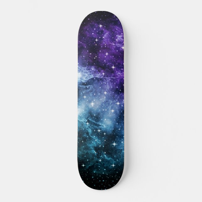 Skateboard Purple Turquoise Galaxy Nebula Dream #1 (Recto)