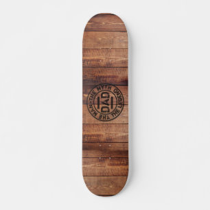 Skateboard Pyrographie Papa L'Homme Mythe Légende Bois 