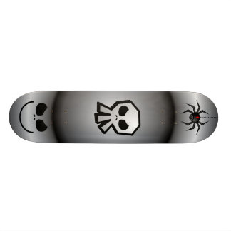 Skateboard Quel cauchemar ! Crâne et araignées noirs de Goth