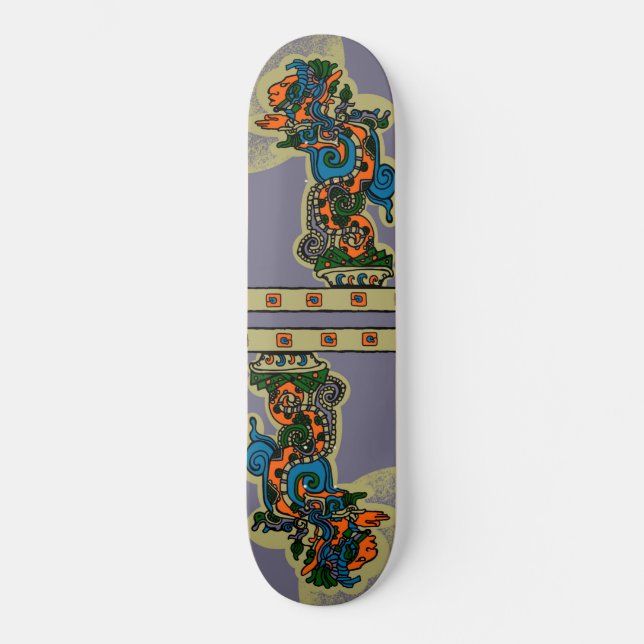 Skateboard Quetzalcoatl. Aztec Tribal (Recto)