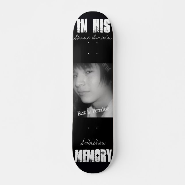 Skateboard R.I.P. Shane (Devant)