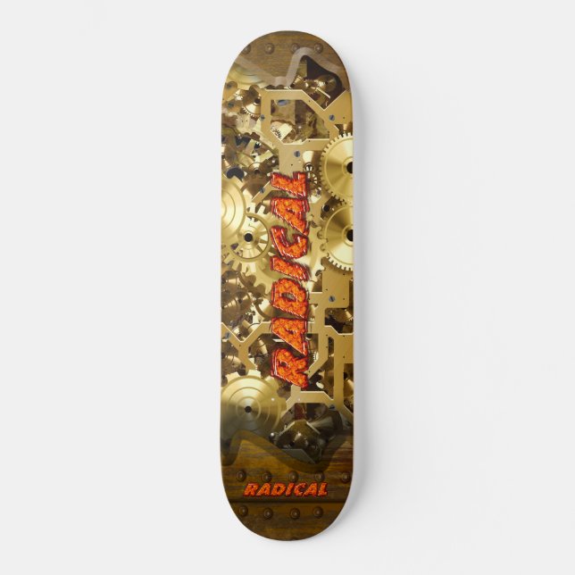 Skateboard Radical Steampunk planche à roulettes 3A (Recto)