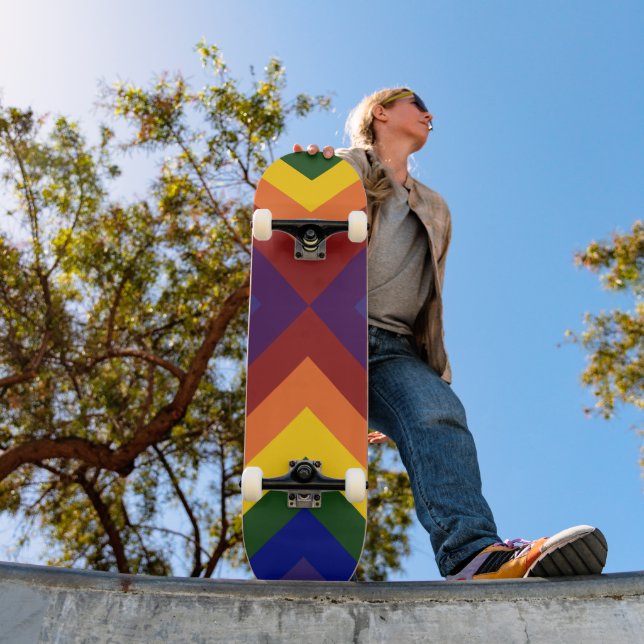 Skateboard Rainbow Chevrons (Extérieur 1)