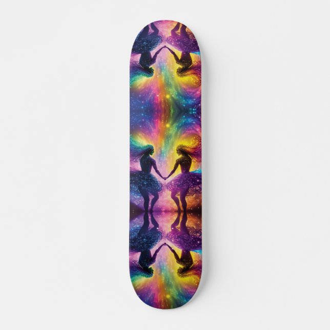 Skateboard Rainbow Cosmic Amateurs Galaxy Feminine Energy Sk8 (Devant)
