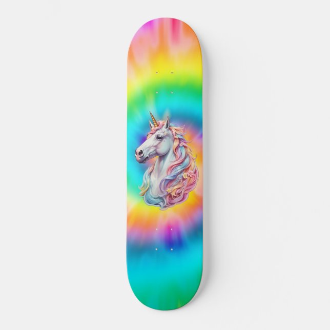 Skateboard Rainbow DreamTime Unicorn (Recto)