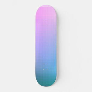 Skateboard Rainbow Ombre Square Pixel