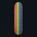 Skateboard Rainbow Parties scintillant Look Fierté<br><div class="desc">Cette conception peut être personnalisée en choisissant l'option personnaliser pour ajouter du texte ou apporter d'autres modifications. Si ce produit a la possibilité de transférer la conception à un autre article, s'il vous plaît assurez-vous d'ajuster la conception pour s'adapter si nécessaire. Contactez-moi à colorflowcreations@gmail.com si vous souhaitez avoir cette conception...</div>
