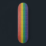 Skateboard Rainbow Parties scintillant Look Fierté<br><div class="desc">Cette conception peut être personnalisée en choisissant l'option personnaliser pour ajouter du texte ou apporter d'autres modifications. Si ce produit a la possibilité de transférer la conception à un autre article, s'il vous plaît assurez-vous d'ajuster la conception pour s'adapter si nécessaire. Contactez-moi à colorflowcreations@gmail.com si vous souhaitez avoir cette conception...</div>