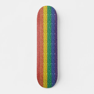 Skateboard Rainbow Parties scintillant Look Fierté