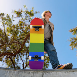 Skateboard Rainbow Stripes LGBTQ Pride