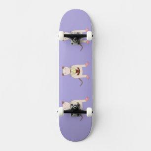 Skateboard Rat de Siamese avec gâteau d'anniversaire