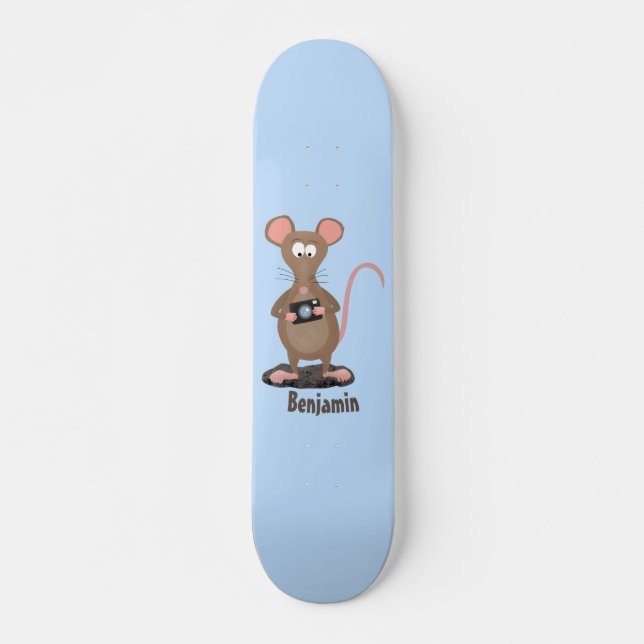 Skateboard Rat drôle avec dessin animé de la caméra (Devant)