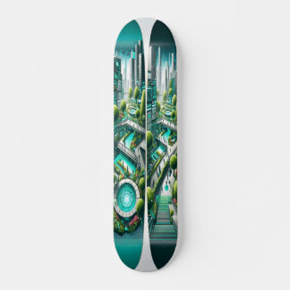 Skateboard "Raygun Gothic Futuristic Urban Park Deck"