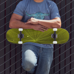 Skateboard Rayons de psychédélique vert électrique
