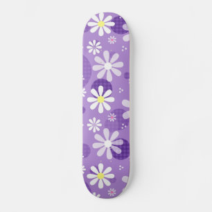 Skateboard Rayons rétro Purple En vichy Cercles