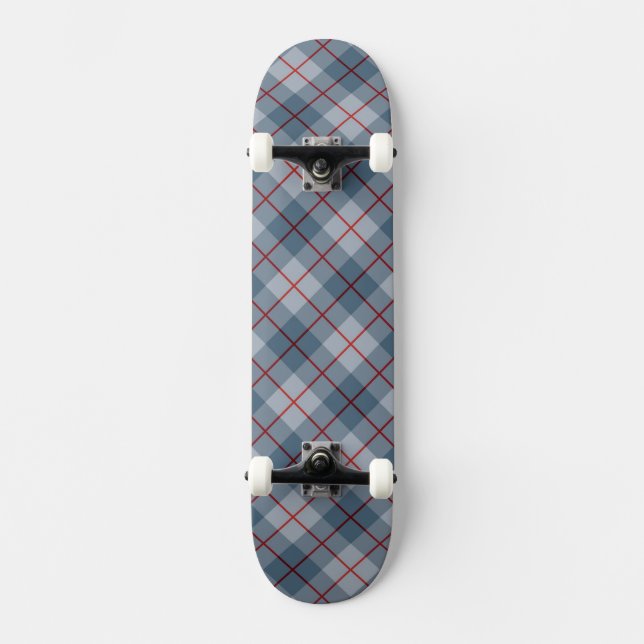 Skateboard Rayure Bleu-Rouge de plaid polarisé (Recto)