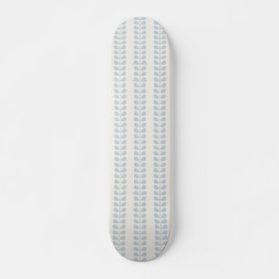 Skateboard Rayure de feuille bleu clair