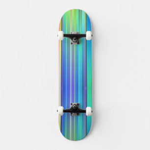 Skateboard Rayures arc-en-ciel