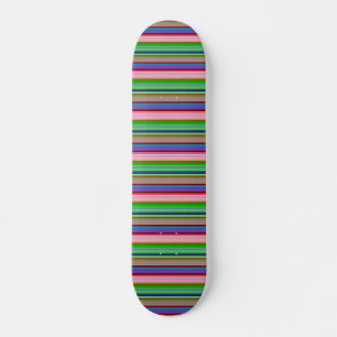 Skateboard Rayures colorées chaudes